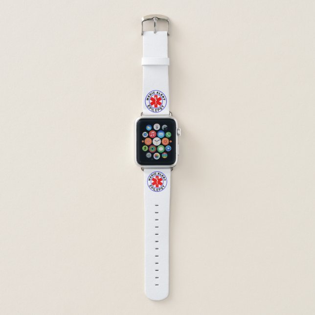 Epilepsy Medic alert Apple Watch Band (Front)