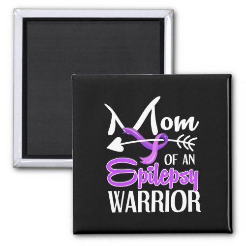 Epilepsy Mom  Purple Ribbon Awareness  Mother 2 Magnet