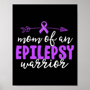 Epilepsy Mom  Purple Ribbon Awareness Mother   Poster