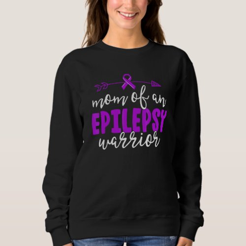 Epilepsy Mom Purple Ribbon Awareness Mother Sweatshirt