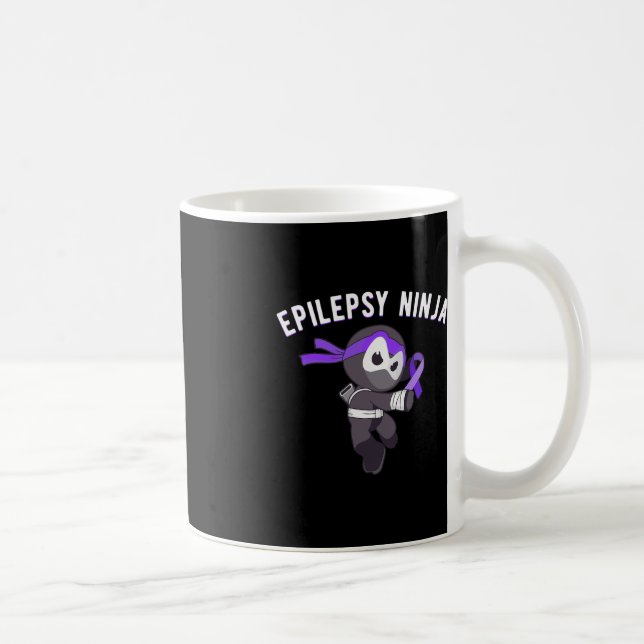 Epilepsy Ninja Epileptic Awareness Martial Arts  Coffee Mug (Right)