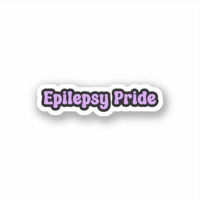Epilepsy Pride Purple Awareness Sticker (Front)