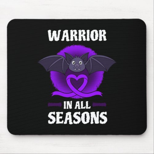 Epilepsy Purple Awareness Ribbon Warrior Bat Hallo Mouse Pad