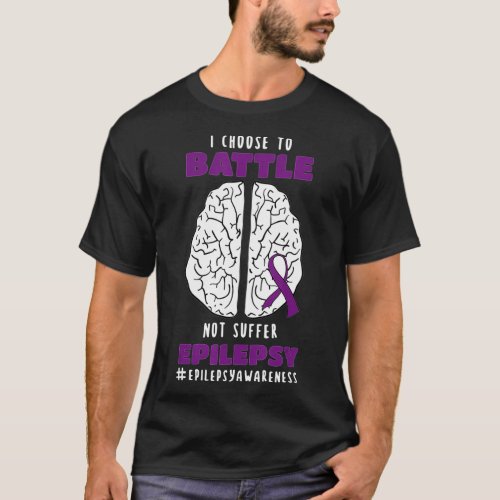 Epilepsy Purple Epileptic Brain Day Epilepsia  T_Shirt