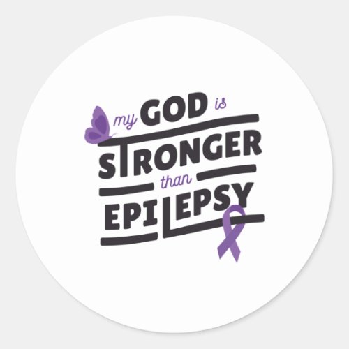 Epilepsy quote classic round sticker