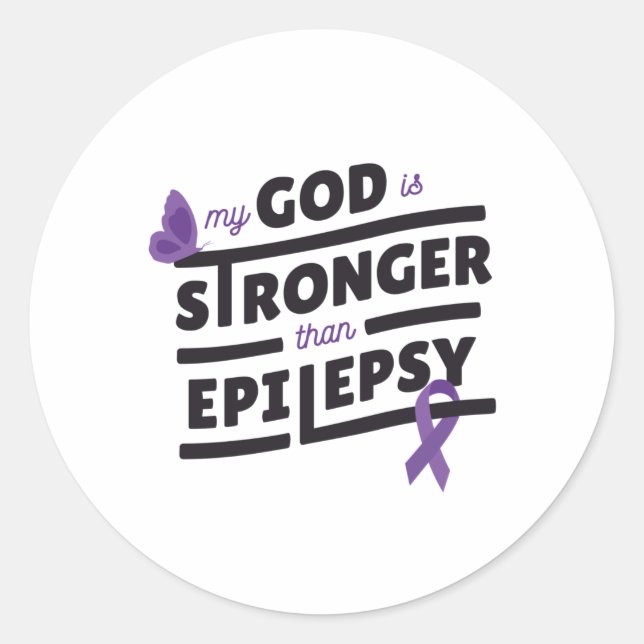 Epilepsy quote classic round sticker (Front)