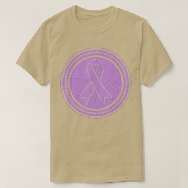 Epilepsy Ribbon Awareness Day Purple Supporter Gif T-Shirt (Design Front)