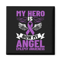 Epilepsy Ribbon My Hero Is Now My Angel Epilepsy A Magnet