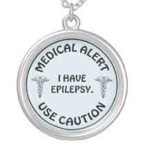 EPILEPSY SILVER PLATED NECKLACE