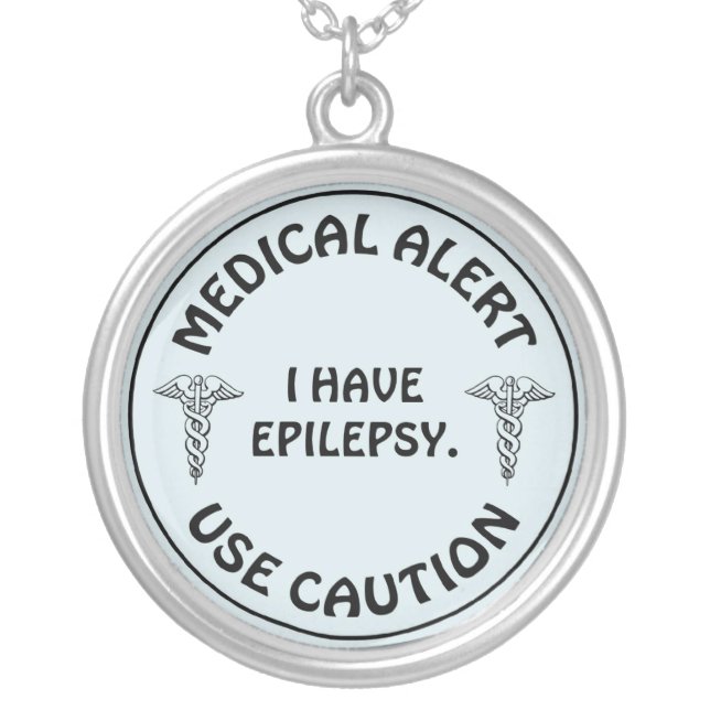 EPILEPSY SILVER PLATED NECKLACE (Front)
