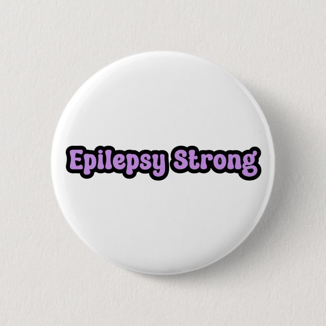 Epilepsy Strong Purple Awareness Button (Front)