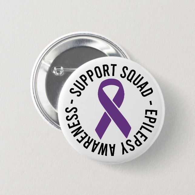 Epilepsy Support Squad Awareness Gift Button (Front & Back)
