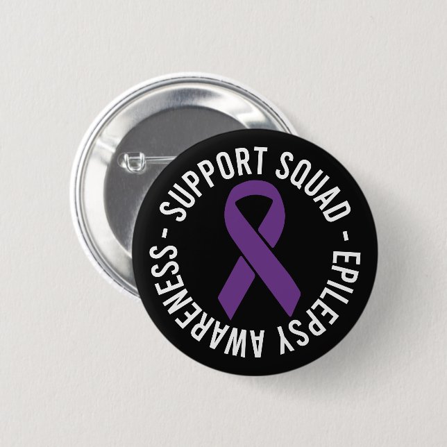 Epilepsy Support Squad Awareness Gift Button (Front & Back)