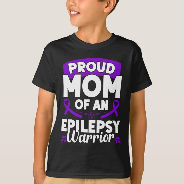 Epilepsy Support Warrior Epilepsy Awareness Month  T-Shirt (Front)
