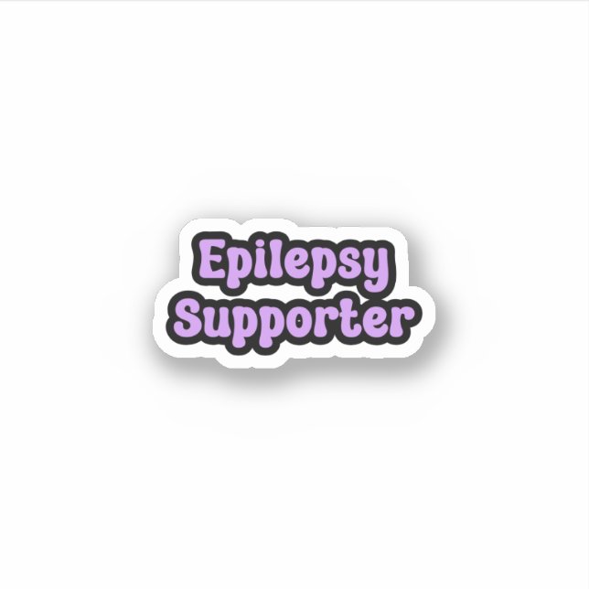 Epilepsy Supporter Purple Epilepsy Awareness Sticker (Front)