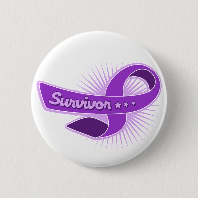Epilepsy Survivor Ribbon Button (Front)