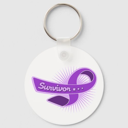Epilepsy Survivor Ribbon Keychain