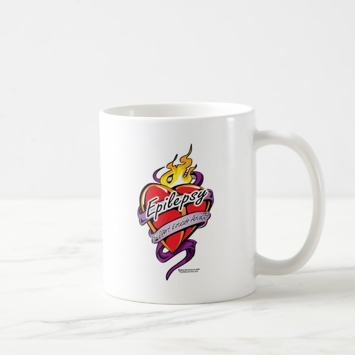 Epilepsy Tattoo Heart Coffee Mugs