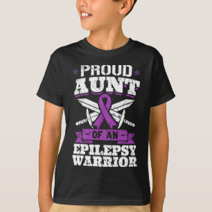 Epilepsy Warrior Aunt Epileptic Seizure Disorder A T-Shirt