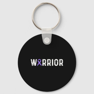 Epilepsy Warrior Awareness Purple Ribbon Men and W Keychain
