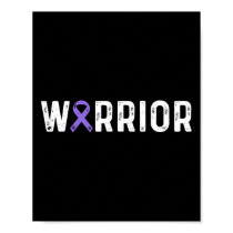 Epilepsy Warrior Awareness Purple Ribbon Men and W Poster