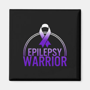 Epilepsy Warrior Awareness Seizure Support Purple Magnet