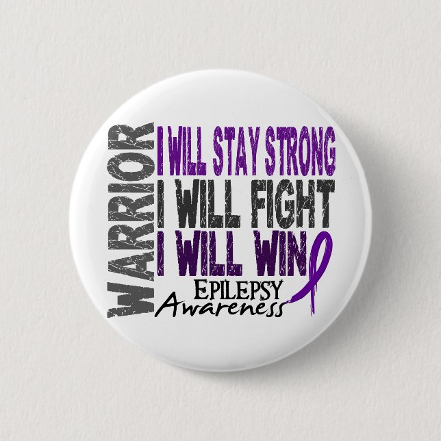 Epilepsy Warrior Button (Front)