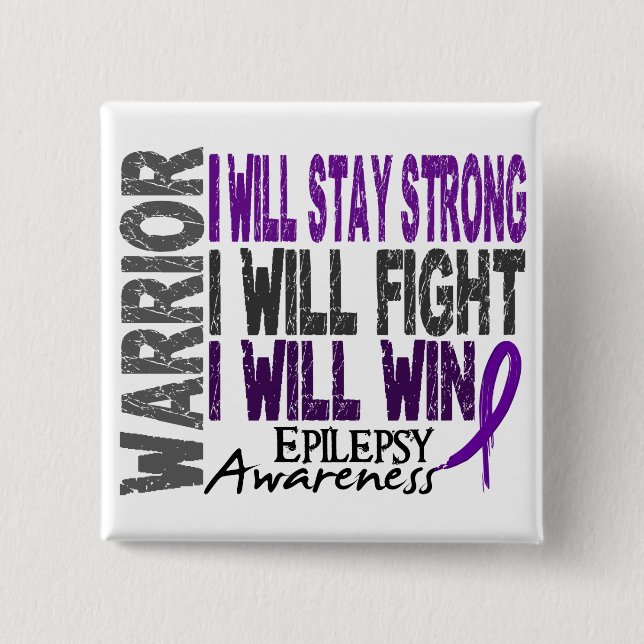 Epilepsy Warrior Button (Front)