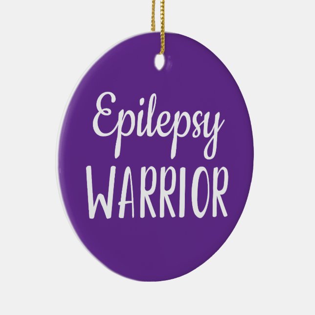 Epilepsy Warrior Ceramic Ornament (Right)