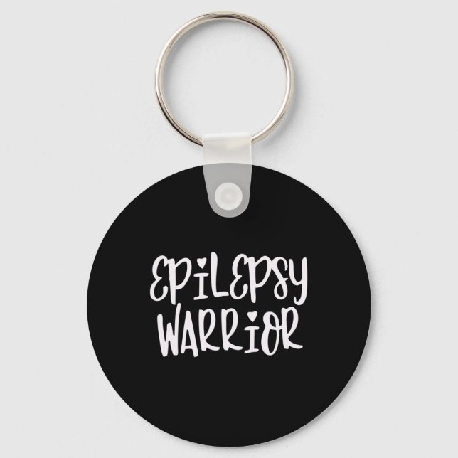 Epilepsy Warrior  Epilepsy Awareness  Keychain (Front)