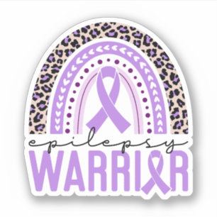 Epilepsy Warrior Epilepsy Awareness Rainbow Sticker