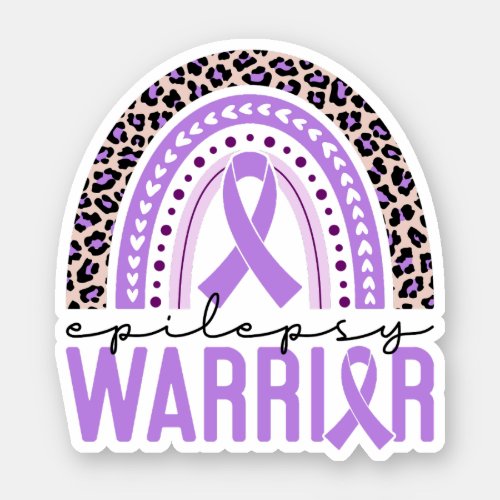 Epilepsy Warrior Epilepsy Awareness Rainbow Sticker