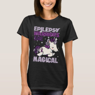 Epilepsy Warrior Epileptic Day Purple Unicorn Love T-Shirt