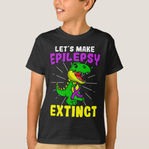 Epilepsy Warrior Epileptic Extinct Dinosaur Seizur T-Shirt