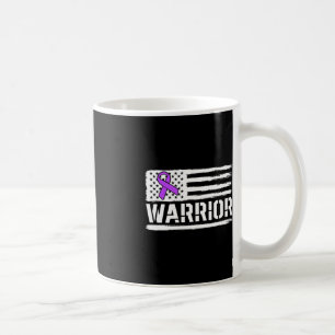 Epilepsy Warrior Gift Purple American Flag Awarene Coffee Mug