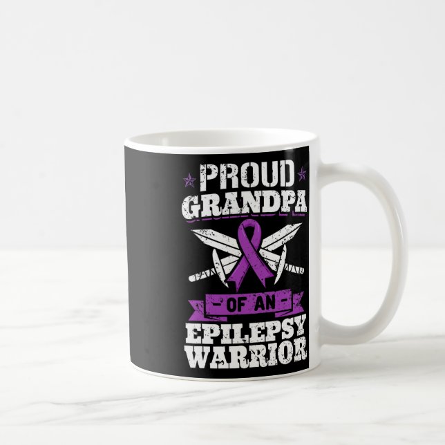Epilepsy Warrior Grandpa Epileptic Seizure Disorde Coffee Mug (Right)