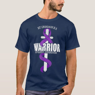 Epilepsy Warrior Grandson Epilepsy Awareness T-Shirt