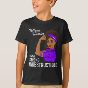 Epilepsy Warrior Indestructible Survivor Awareness T-Shirt