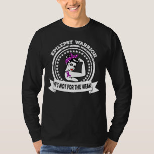 Epilepsy Warrior It's Not For The Weak Purple Rib T-Shirt