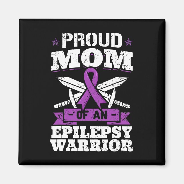 Epilepsy Warrior Mom Epileptic Seizure Disorder Ad Magnet (Front)