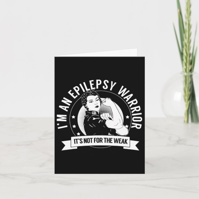 Epilepsy Warrior Nftw - Epilepsy Awareness  Card (Front)