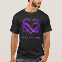 Epilepsy Warrior  Purple Epilepsy Awareness T-Shirt