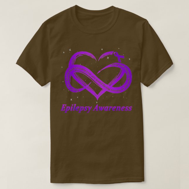 Epilepsy Warrior  Purple Epilepsy Awareness  T-Shirt (Design Front)