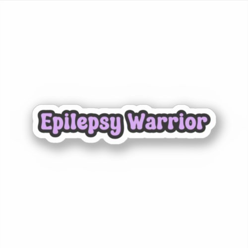 Epilepsy Warrior Purple Epilepsy Sticker