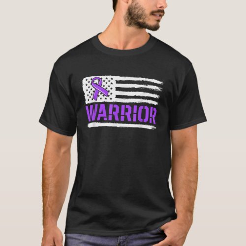 Epilepsy Warrior Ribbon Purple Epilepsy Awareness  T_Shirt