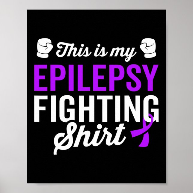 Epilepsy Warrior Survivor Awareness Get Well Recov Poster (Front)