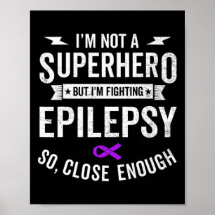 Epilepsy Warrior Survivor Awareness Support Purple Poster