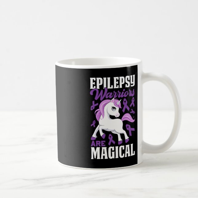 Epilepsy Warriors Are Magical Purple Ribbon and Un Coffee Mug (Right)