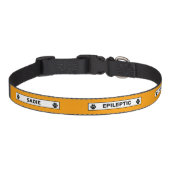 Epileptic Dog Alert Pet Epilepsy Warning Orange Pet Collar (Front)