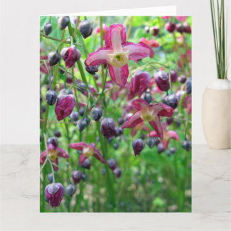 Epimedium Flowers Big Birthday Card